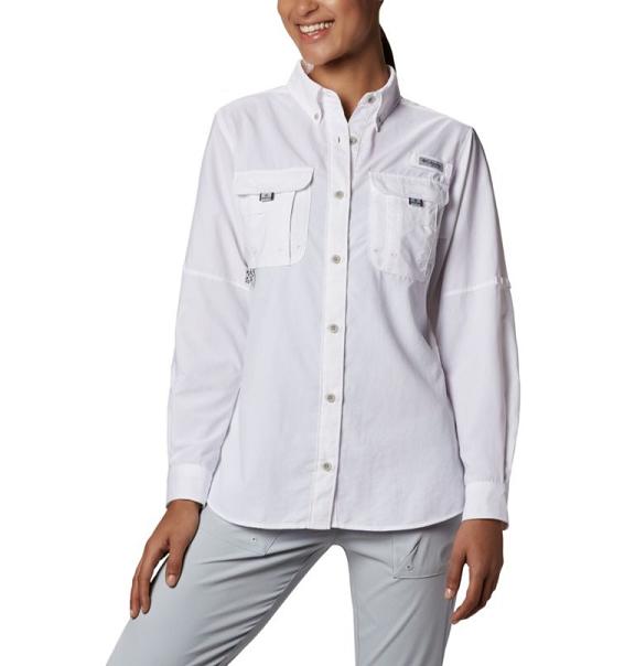 Columbia PFG Bahama Shirts White For Women's NZ39814 New Zealand